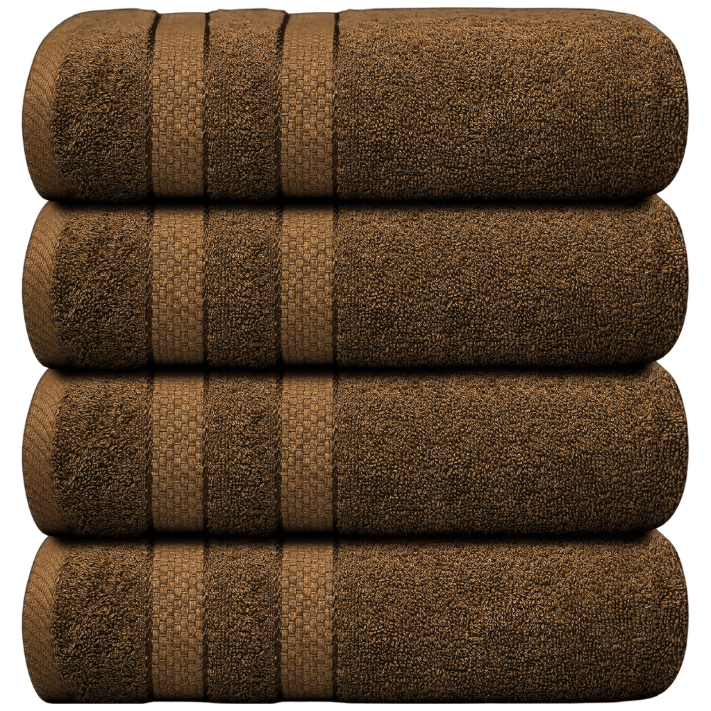 4-Piece Bath Towel Set with 100% Cotton Terry and Quick-Dry Absorbent Fabric - Image 40