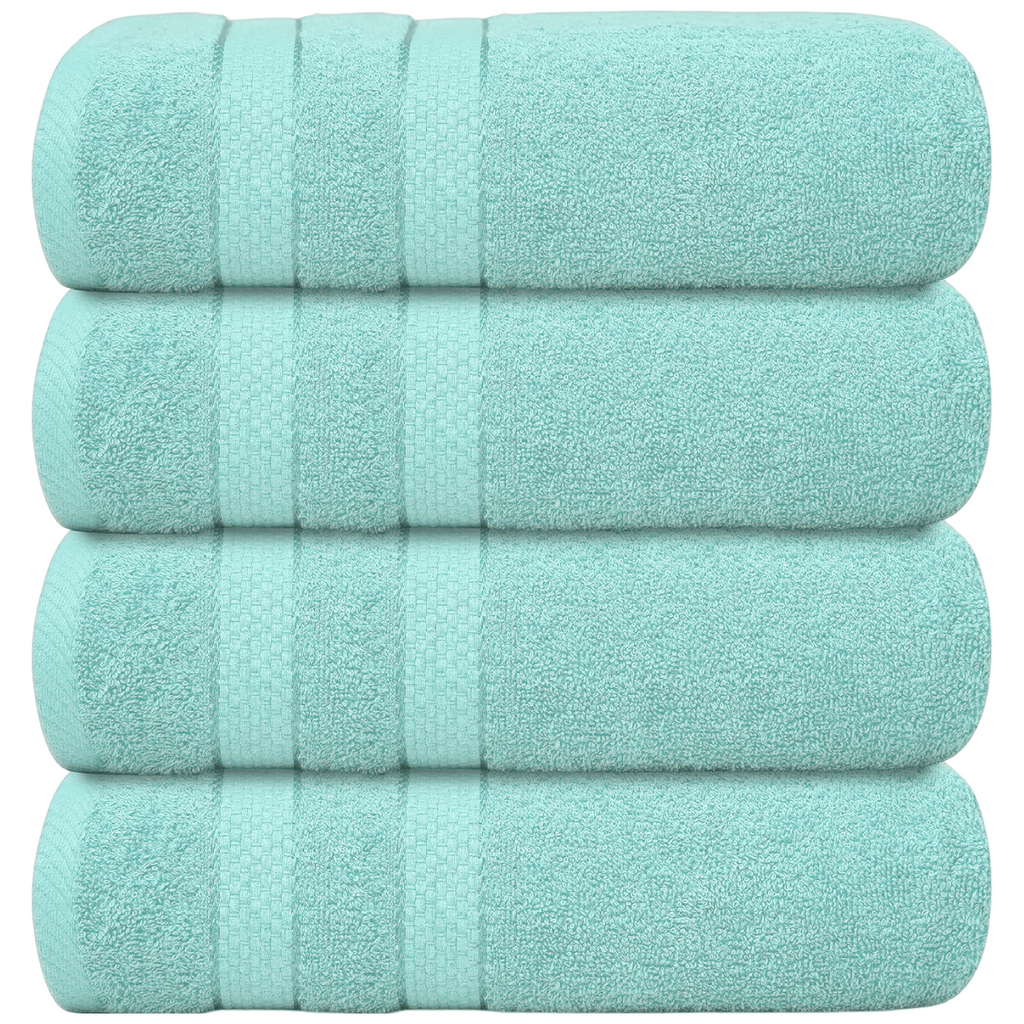 4-Piece Bath Towel Set with 100% Cotton Terry and Quick-Dry Absorbent Fabric - Image 7