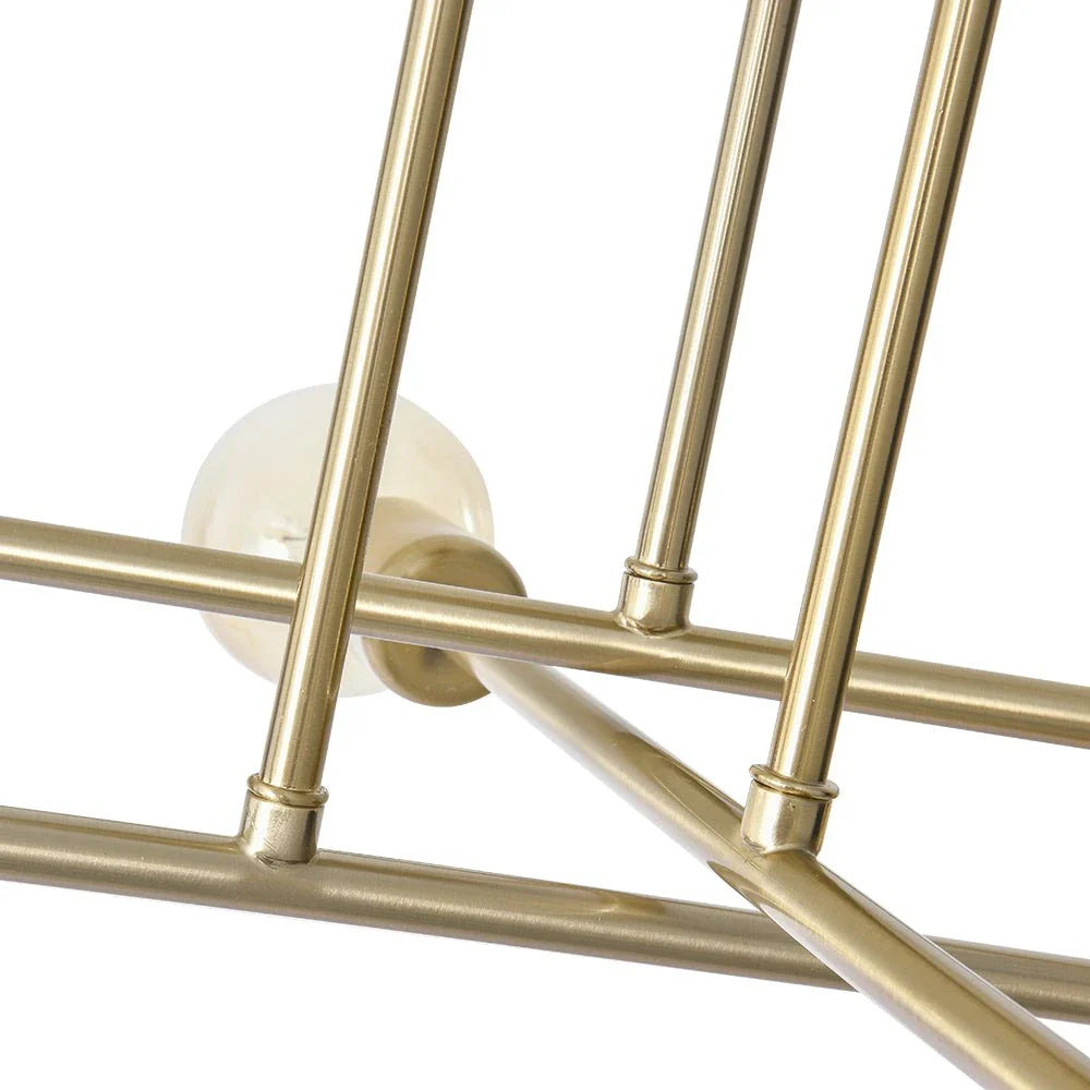 Briony Mid-Century 6-Light Sputnik Semi-Flush Ceiling Light