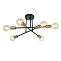 Briony Mid-Century 6-Light Sputnik Semi-Flush Ceiling Light
