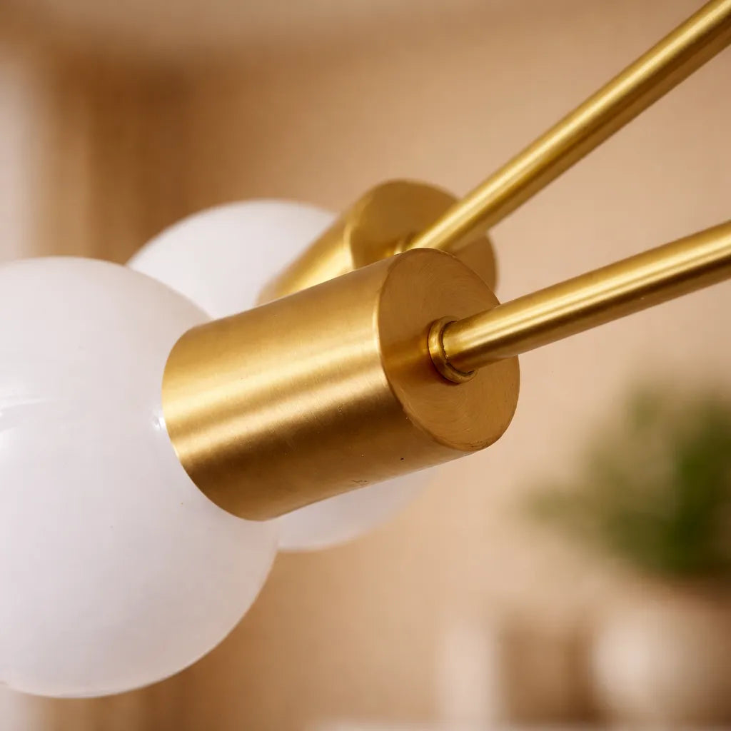 Elowyn Mid-Century 6-Light Sputnik Semi-Flush Ceiling Light