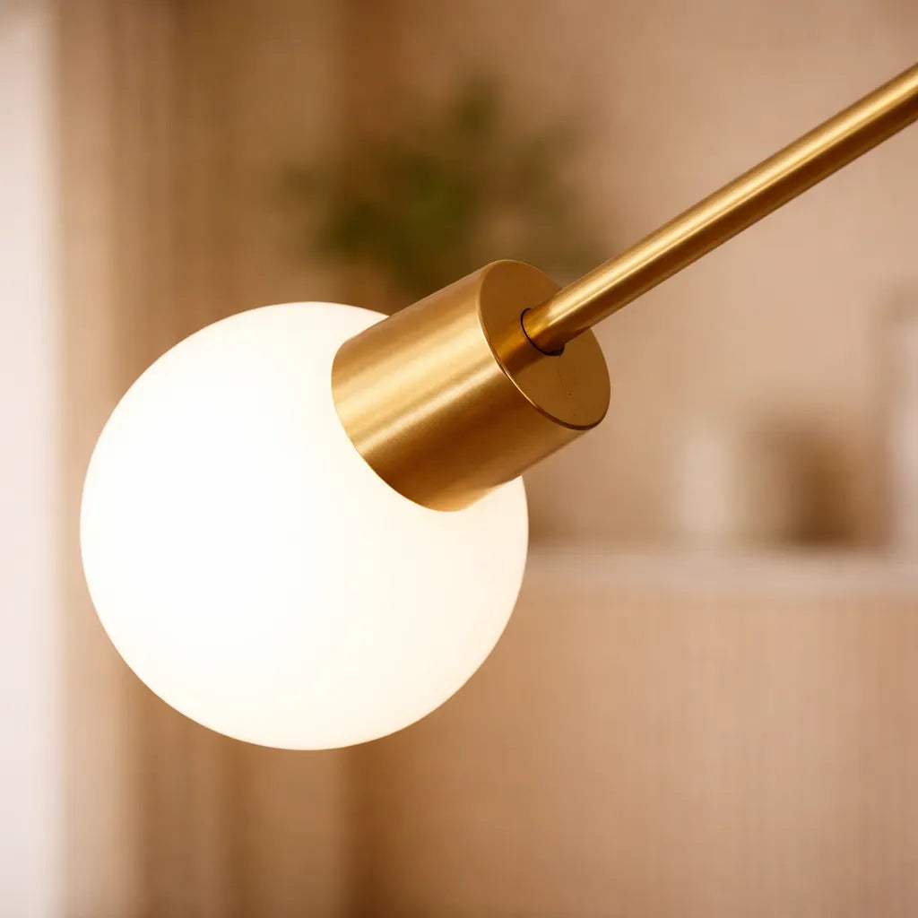 Elowyn Mid-Century 6-Light Sputnik Semi-Flush Ceiling Light