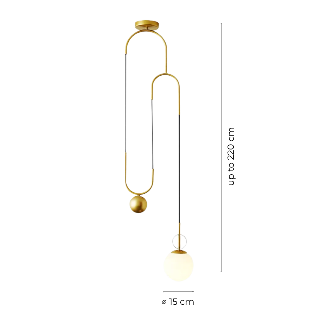 Modern Lifting Glass Globe Pendant Light