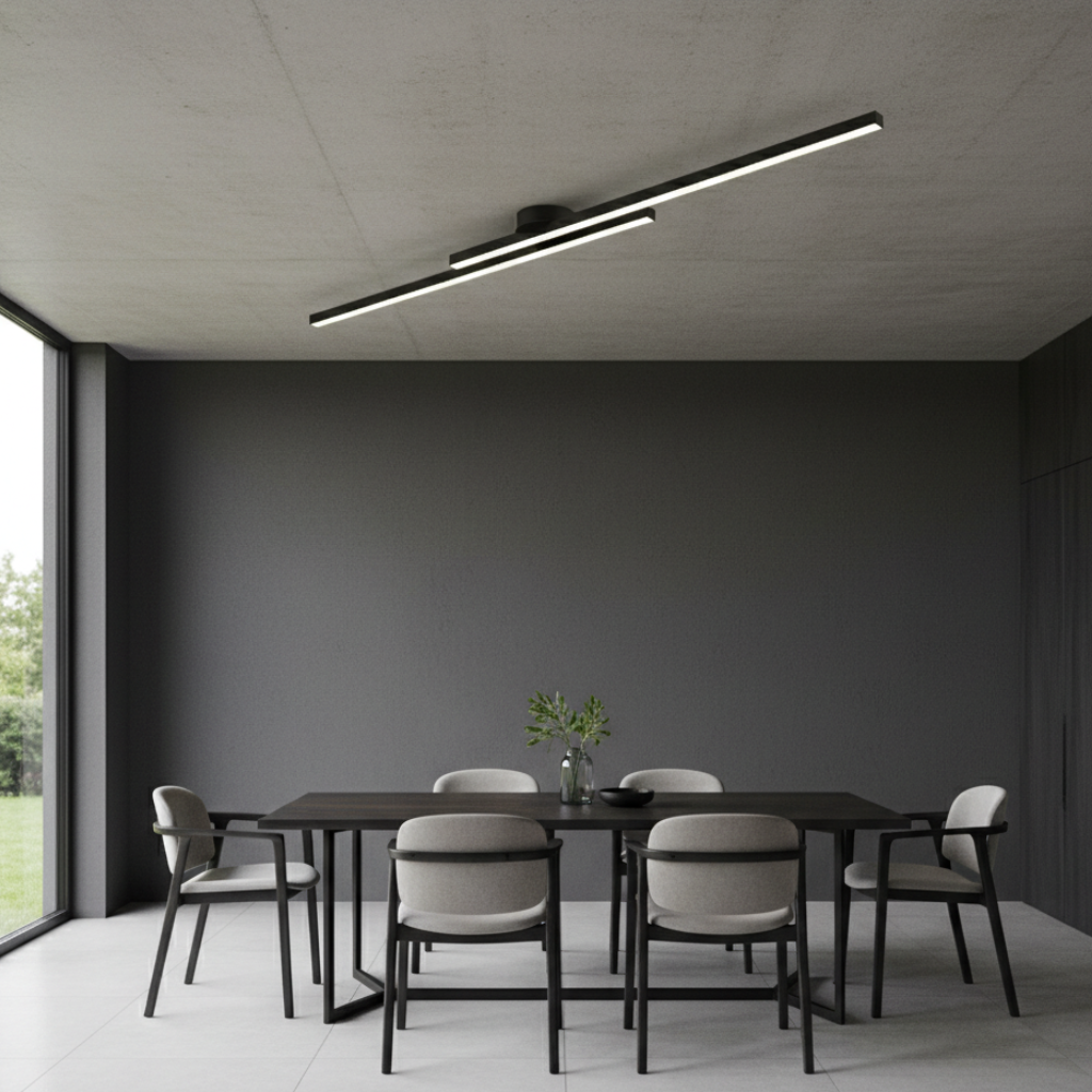 Auri Minimalist Linear LED Ceiling Light