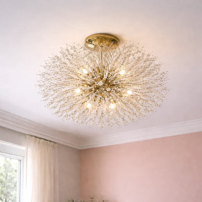 9-Light Crystal Sputnik Chandelier