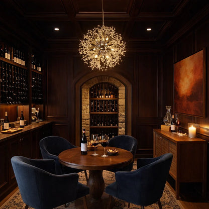 9-Light Crystal Sputnik Chandelier
