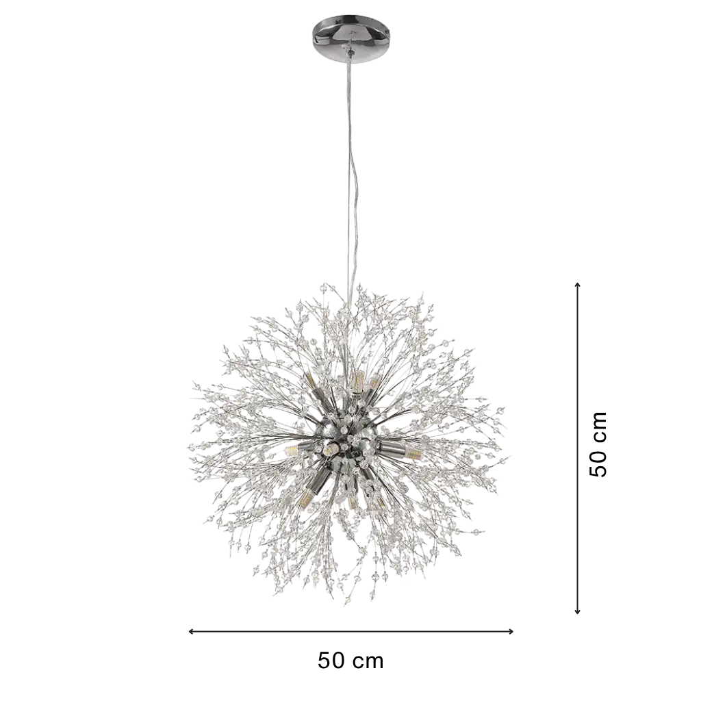 9-Light Crystal Sputnik Chandelier