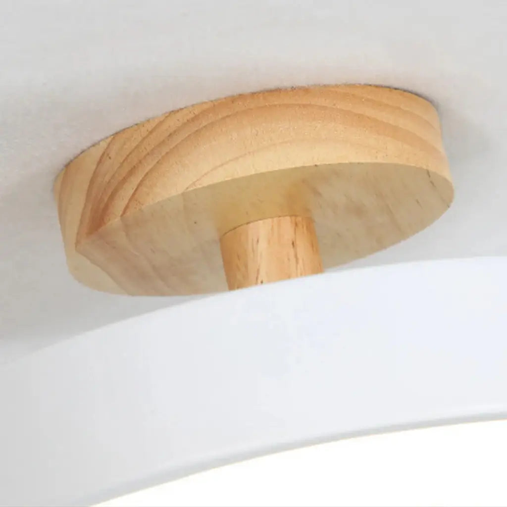 Acorn Scandinavian Wood & Metal LED Flush Mount Ceiling Light