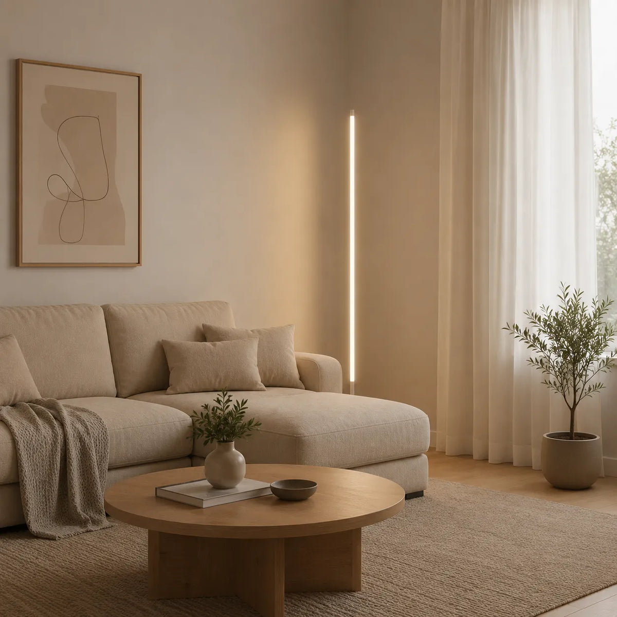 Avaira Modern Dimmable LED Floor Lamp