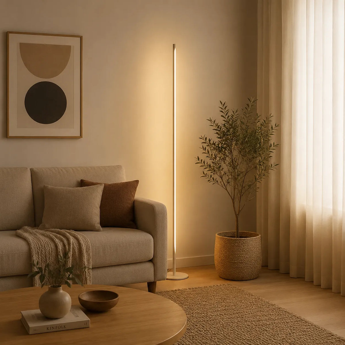Avaira Modern Dimmable LED Floor Lamp