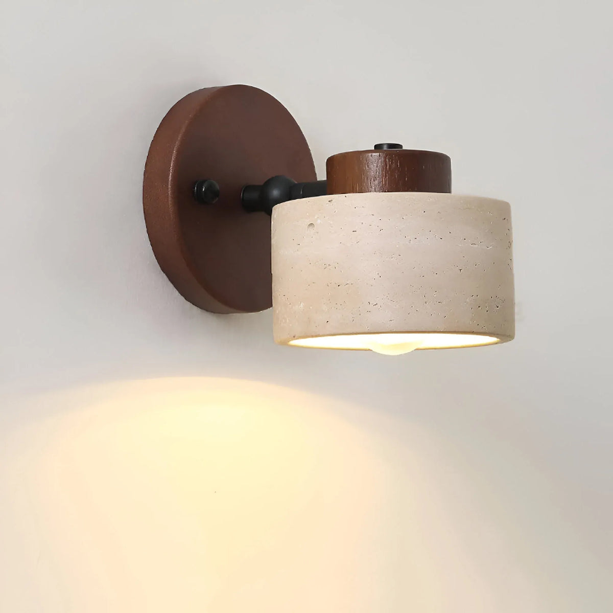 Matteo Minimalist Adjustable Travertine Reading Wall Light