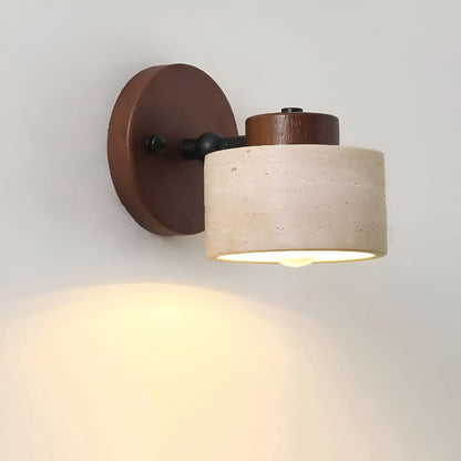 Adjustable Travertine Reading Wall Sconce