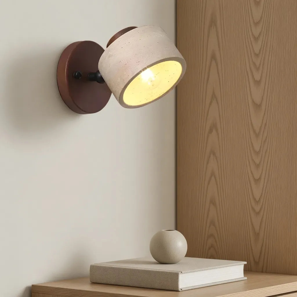 Matteo Minimalist Adjustable Travertine Reading Wall Light