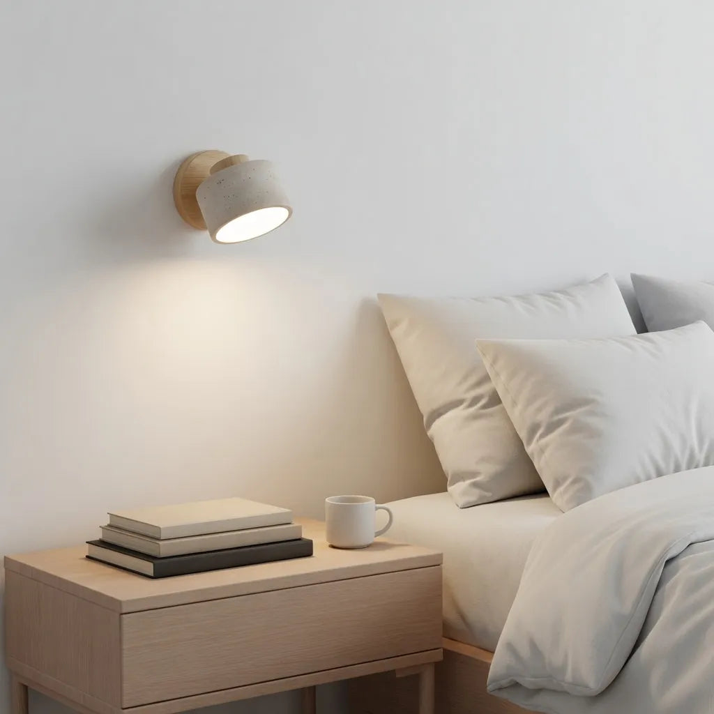 Matteo Minimalist Adjustable Travertine Reading Wall Light
