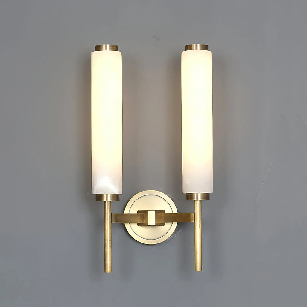Jasper Natural Alabaster Cylinder Wall Light