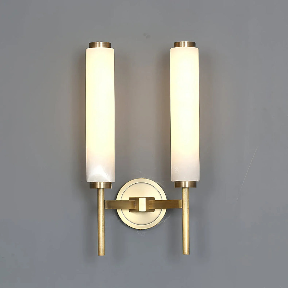 Jasper Natural Alabaster Cylinder Wall Light