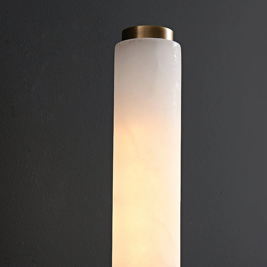 Jasper Natural Alabaster Cylinder Wall Light