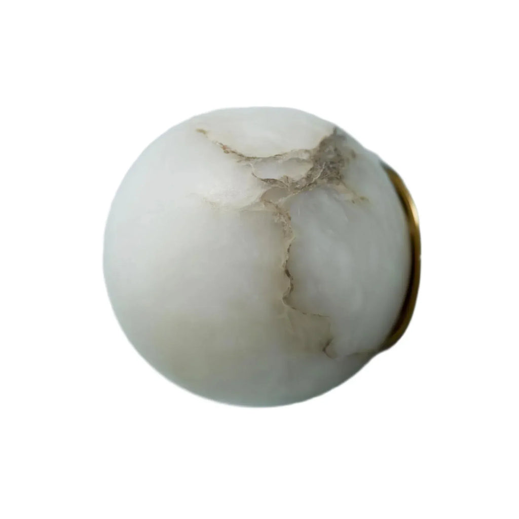 Cora Japandi Natural Alabaster Mini Orb Wall Light