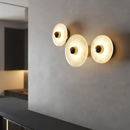 Alabaster Radiance Minimalist Elegance Wall Lamp