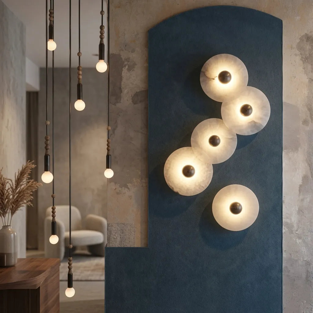 Alabaster Radiance Minimalist Elegance Wall Lamp