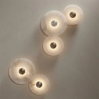 Alabaster Radiance Minimalist Elegance Wall Lamp