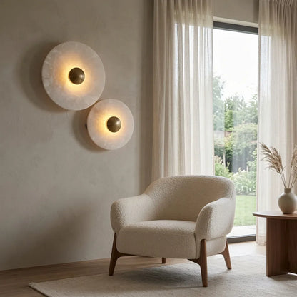 Alabaster Radiance Minimalist Elegance Wall Lamp
