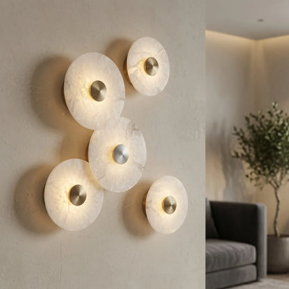 Alabaster Radiance Minimalist Elegance Wall Lamp