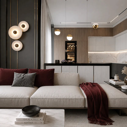 Alabaster Radiance Minimalist Elegance Wall Lamp
