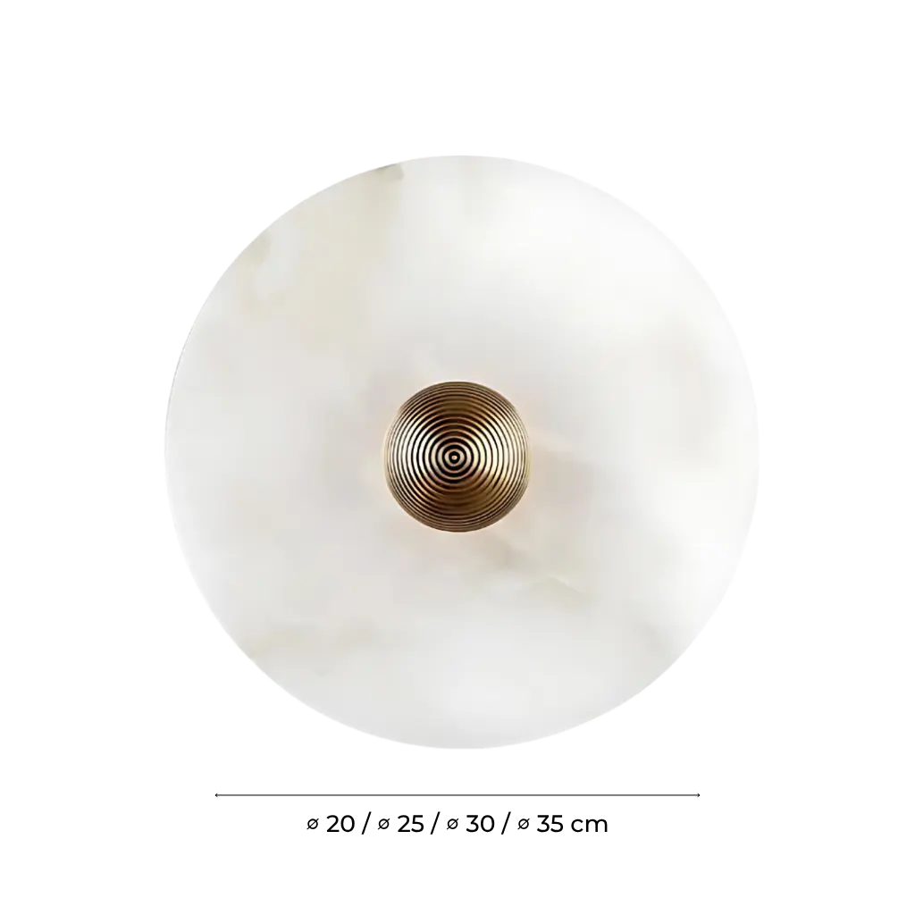 Alabaster Radiance Minimalist Elegance Wall Lamp