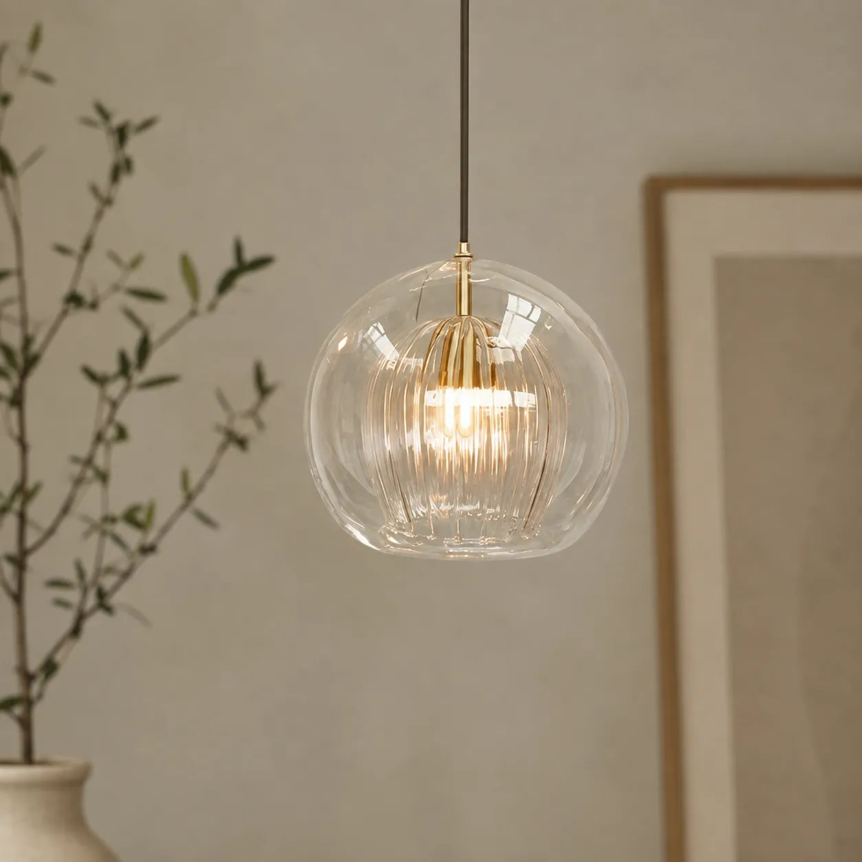 Alaora Modern Glass Globe Pendant Light