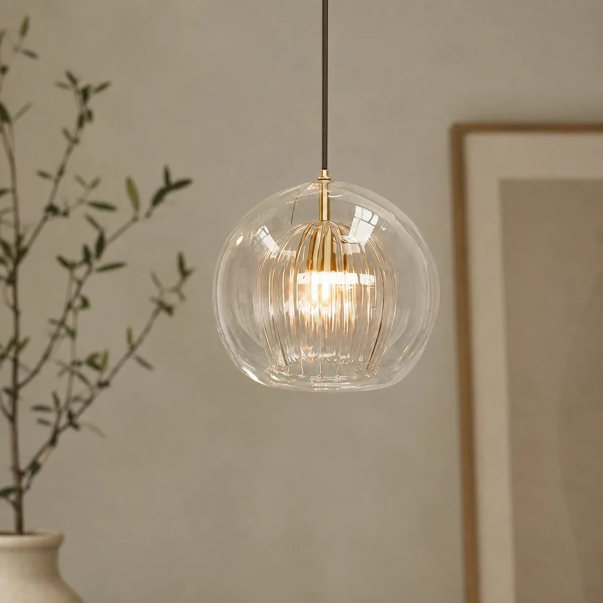 Alaora Modern Glass Globe Pendant Light