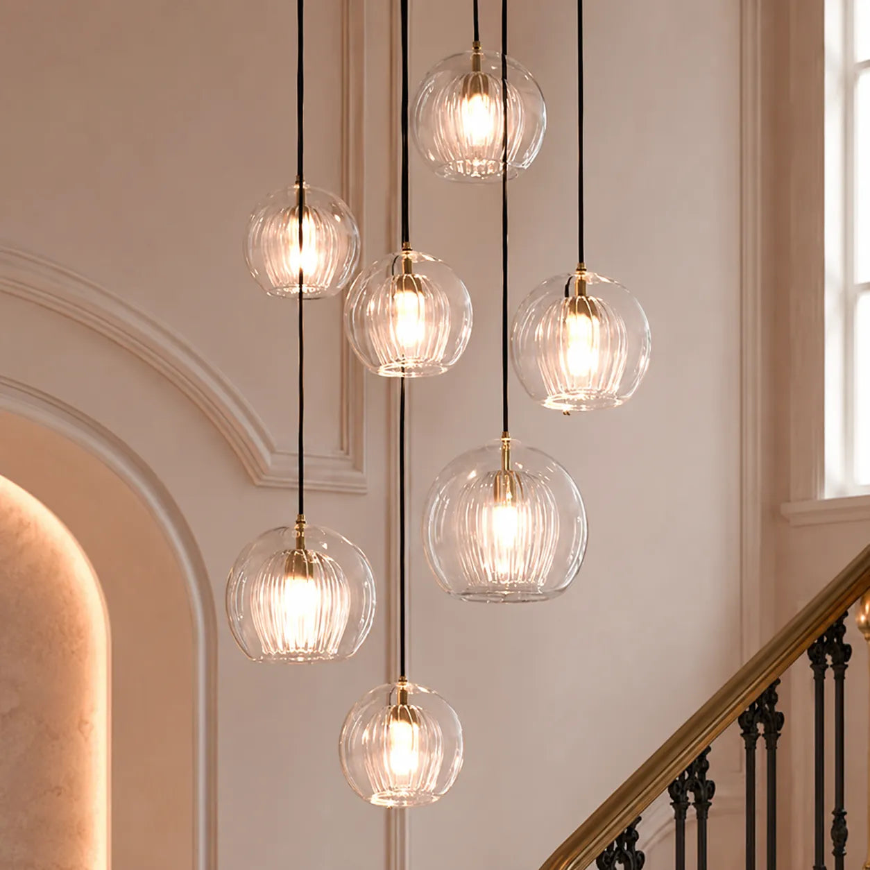 Alaora Modern Glass Globe Pendant Light