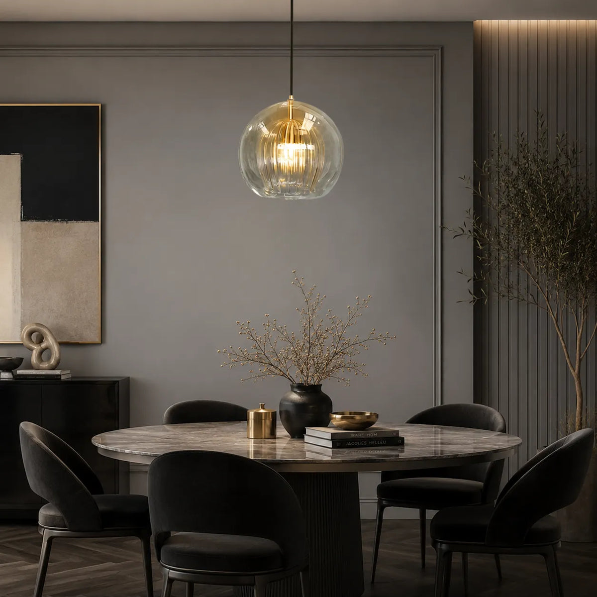 Alaora Modern Glass Globe Pendant Light