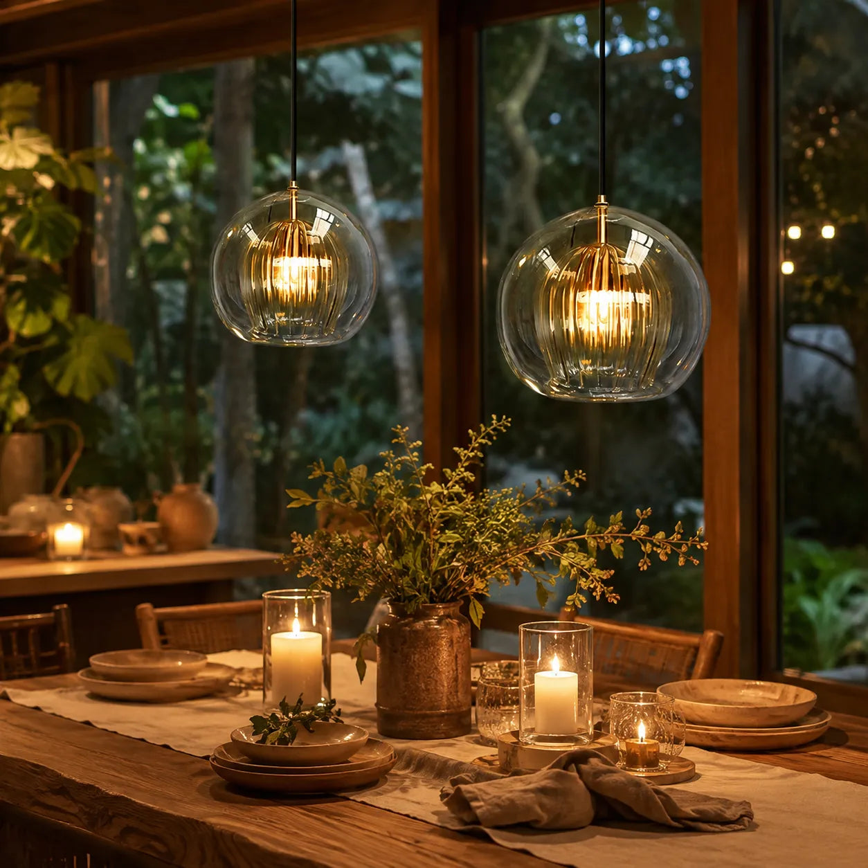Alaora Modern Glass Globe Pendant Light