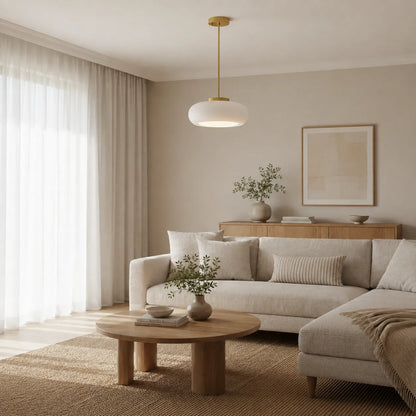 Alavia Nordic Brass & Glass Pendant Light