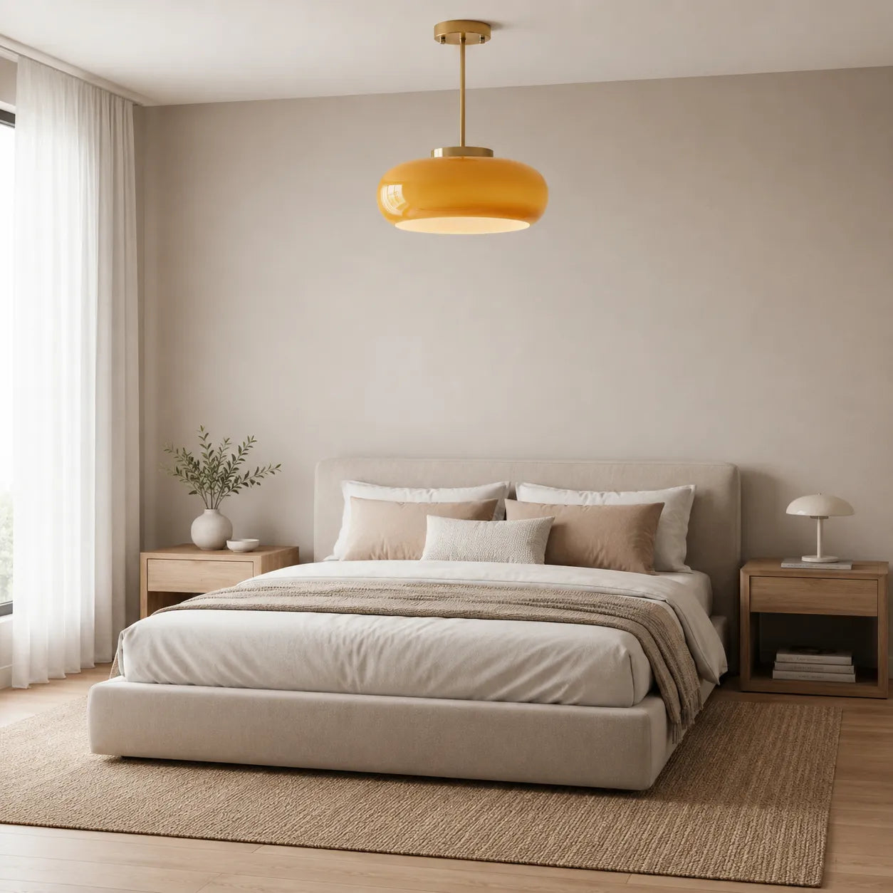Alavia Nordic Brass & Glass Pendant Light