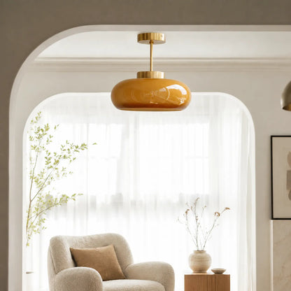 Alavia Nordic Brass & Glass Pendant Light