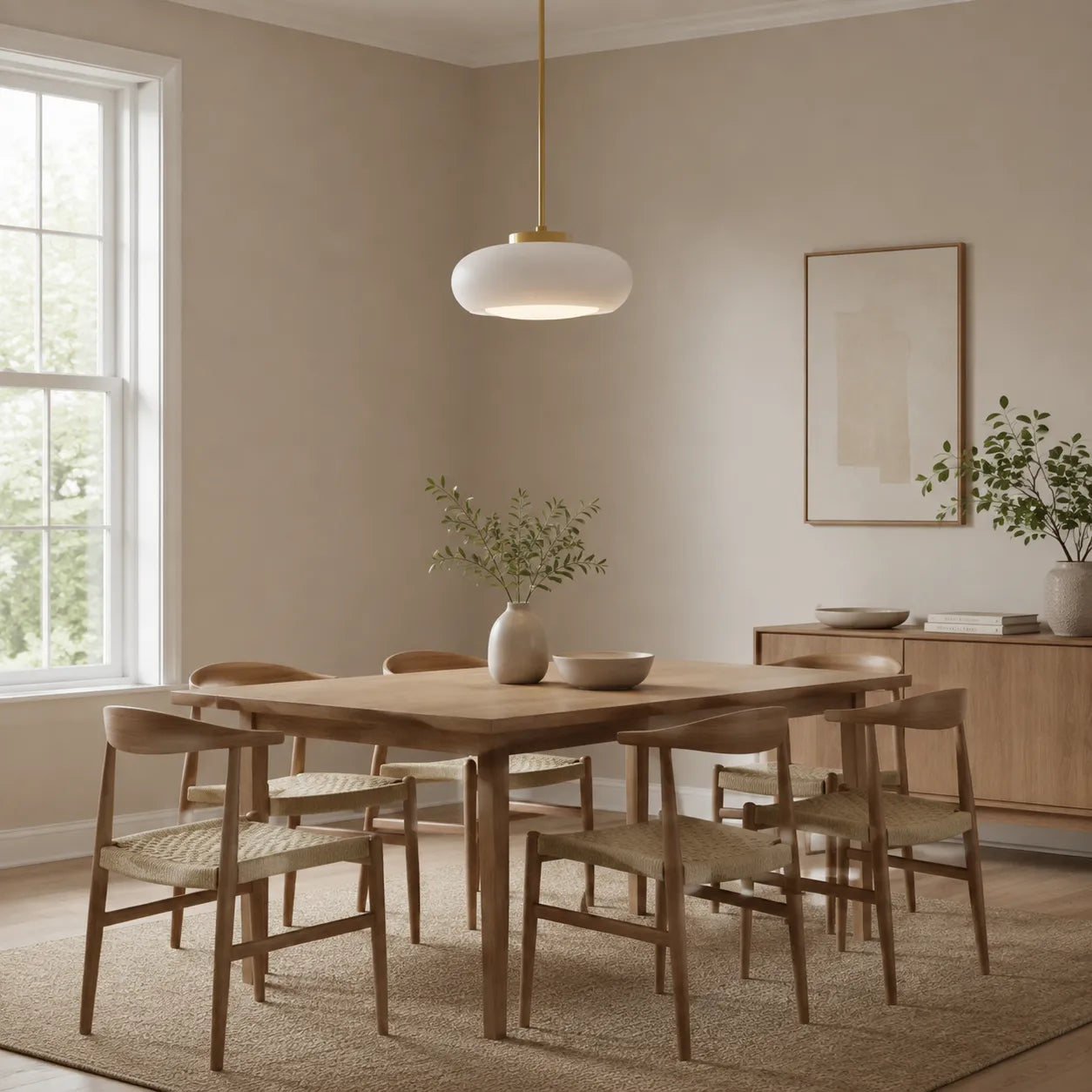 Alavia Nordic Brass & Glass Pendant Light