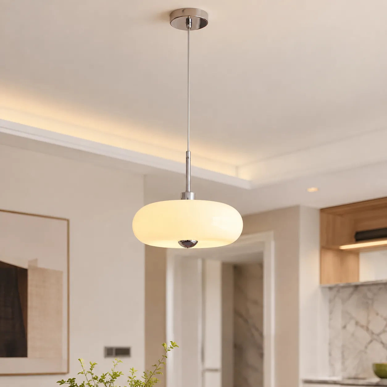 Alavia Nordic Brass & Glass Pendant Light