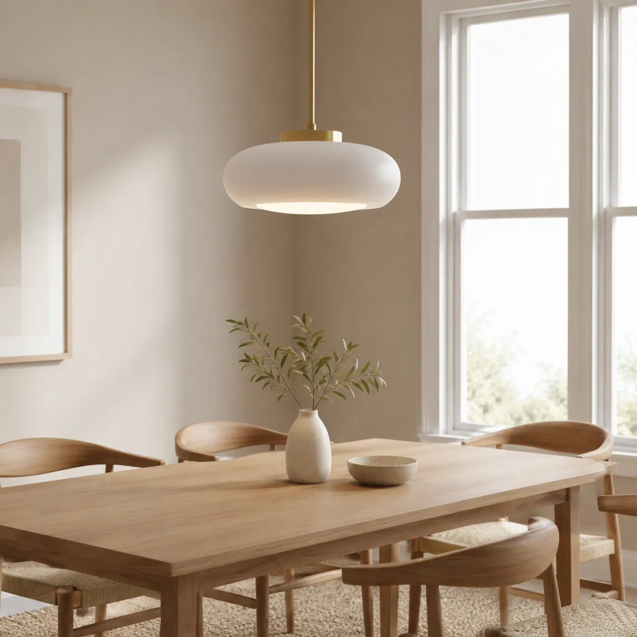 Alavia Nordic Brass & Glass Pendant Light