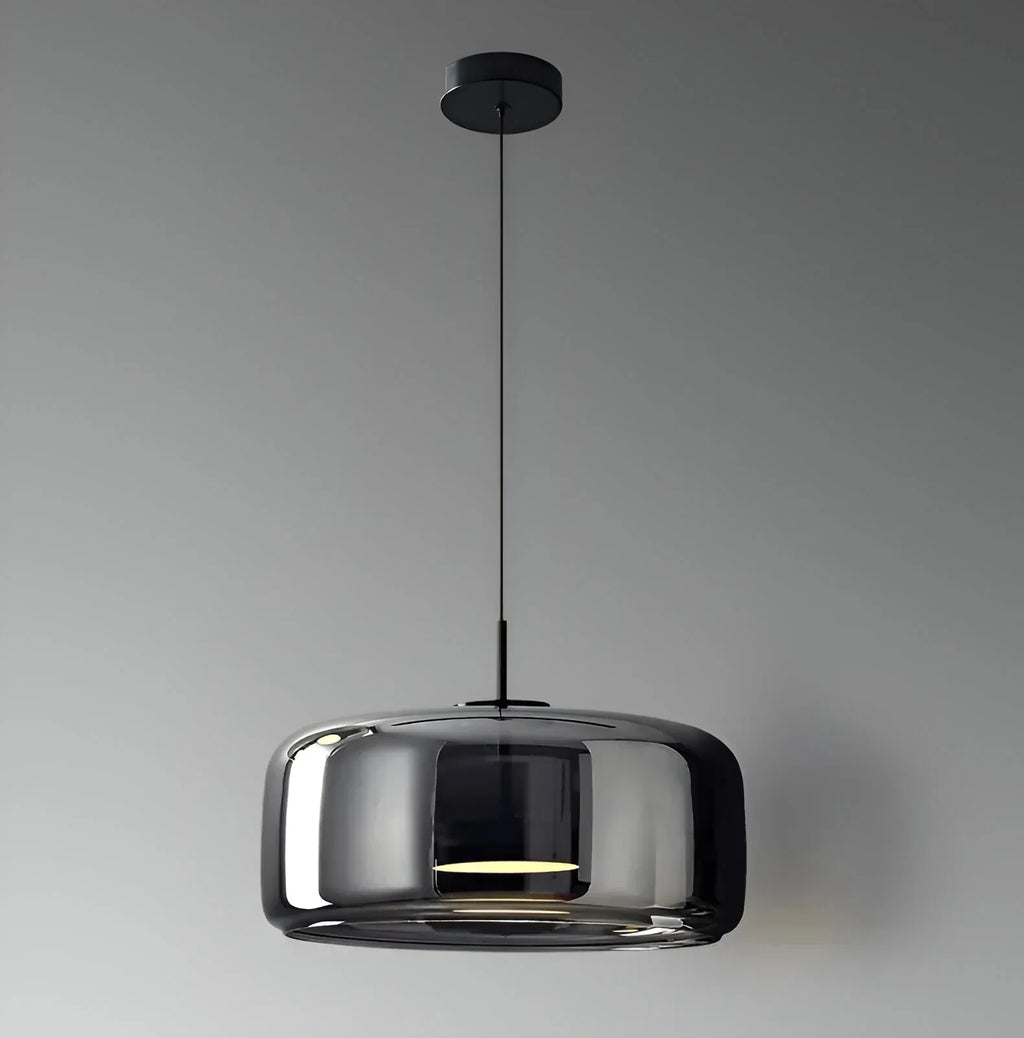 Gideon Modern Amber Glass Sculpted LED Pendant Light