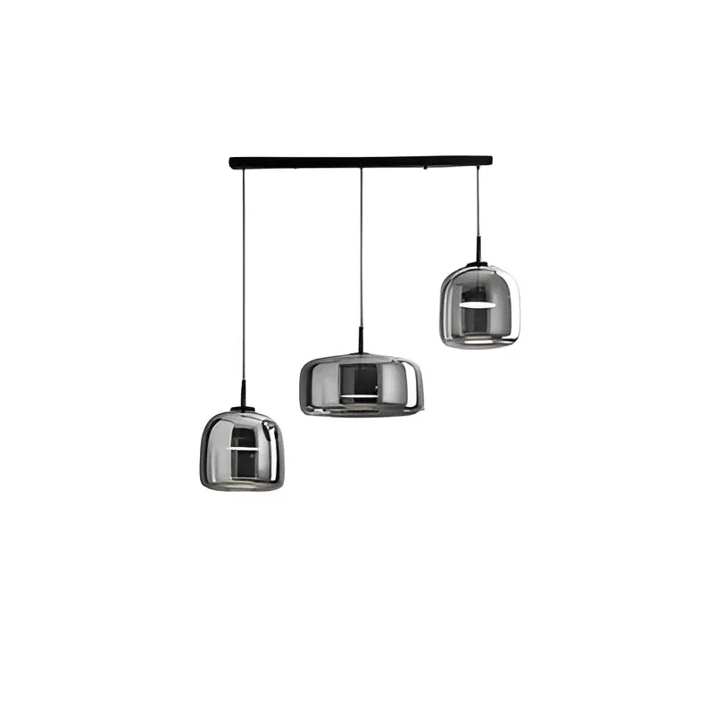 Gideon Modern Amber Glass Sculpted LED Pendant Light