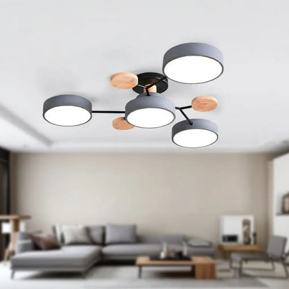 Arbor Wood Accent Flush Mount Ceiling Light