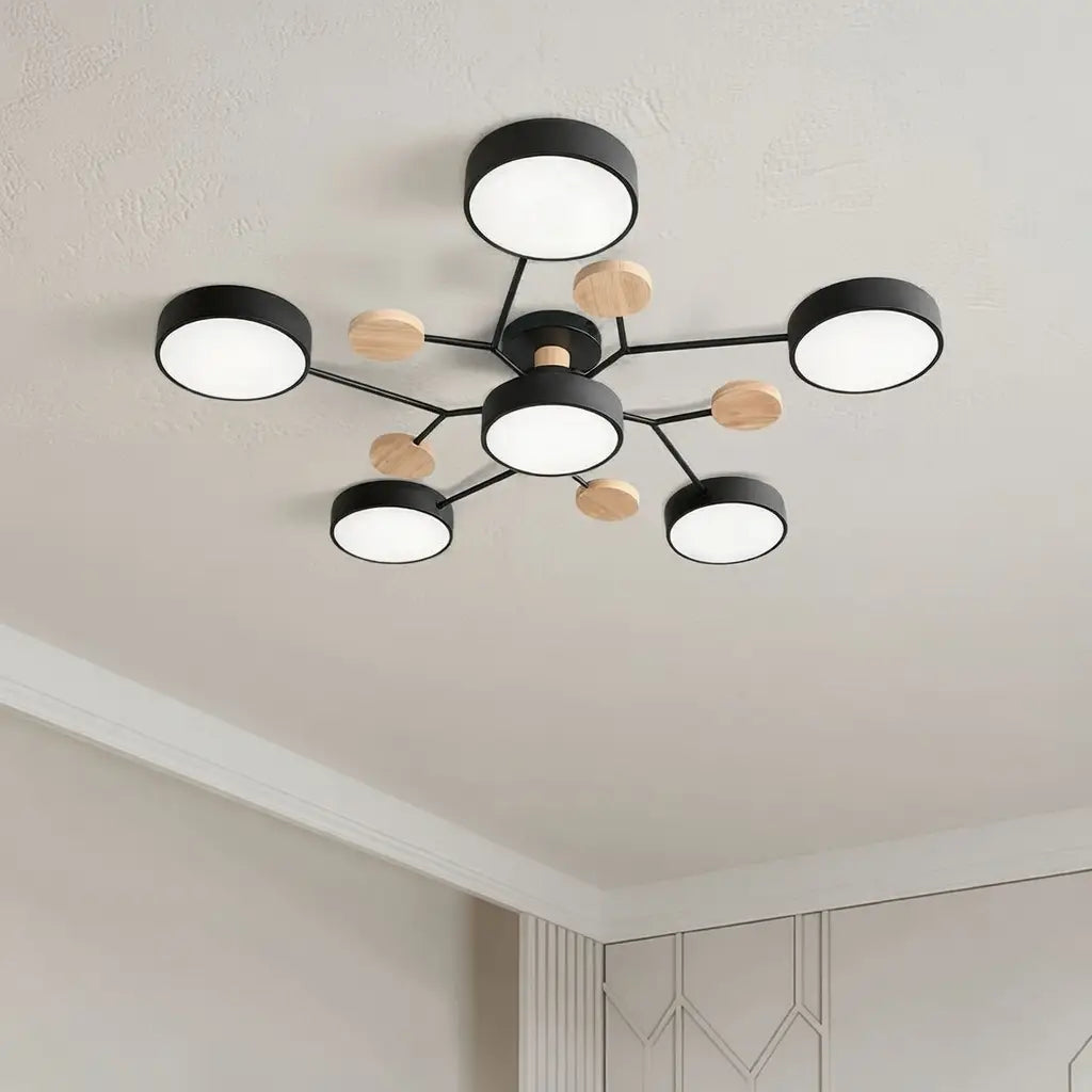 Giselle Scandinavian Wood Accent Branch LED Ceiling Light