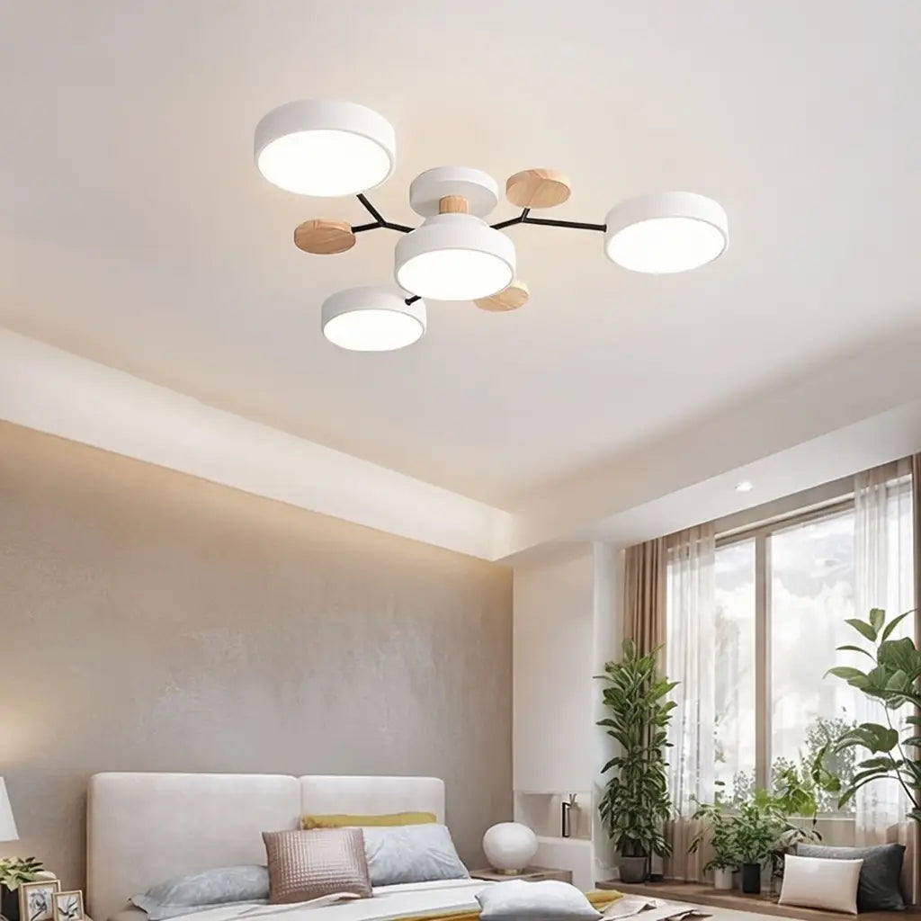 Giselle Scandinavian Wood Accent Branch LED Ceiling Light