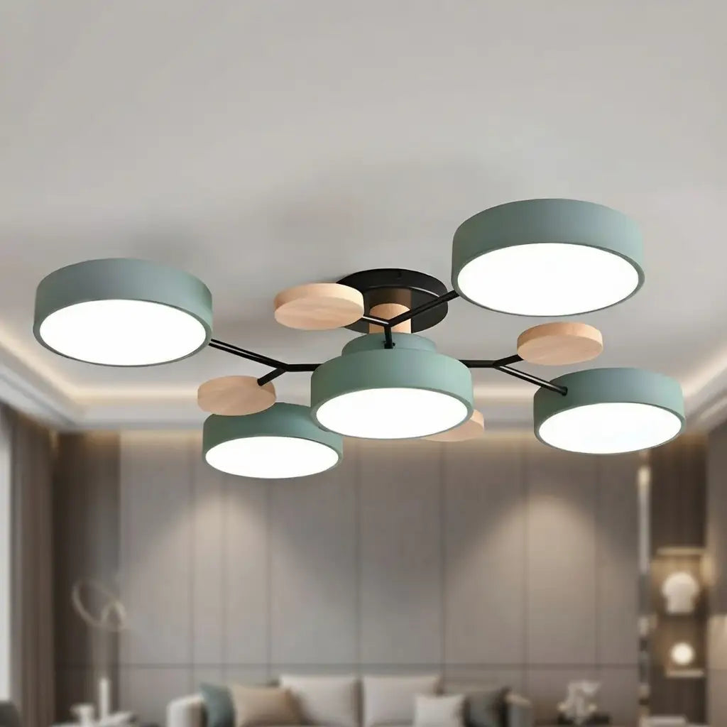 Giselle Scandinavian Wood Accent Branch LED Ceiling Light