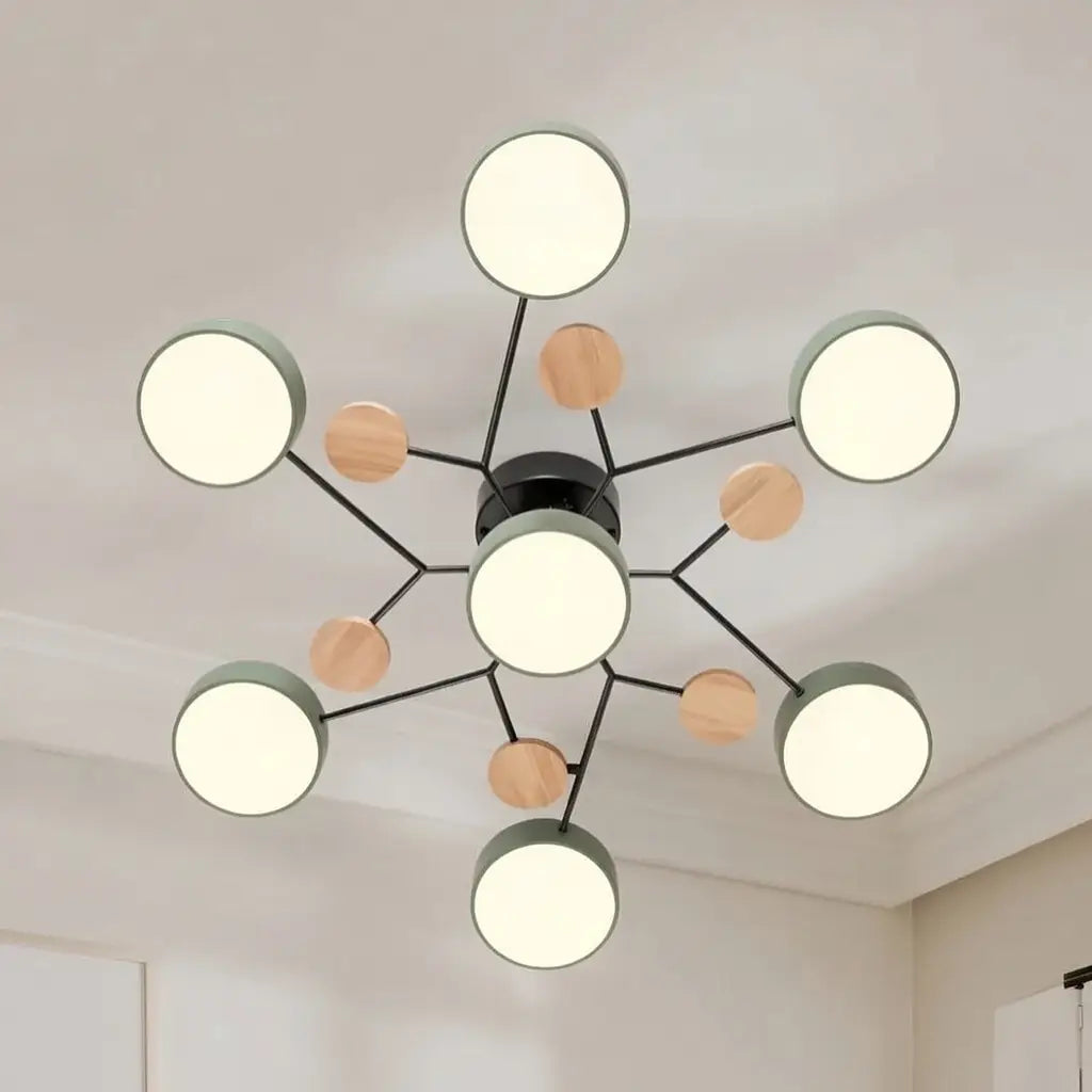 Giselle Scandinavian Wood Accent Branch LED Ceiling Light