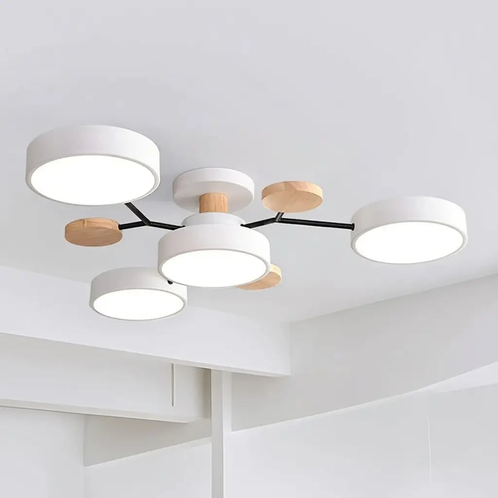 Giselle Scandinavian Wood Accent Branch LED Ceiling Light