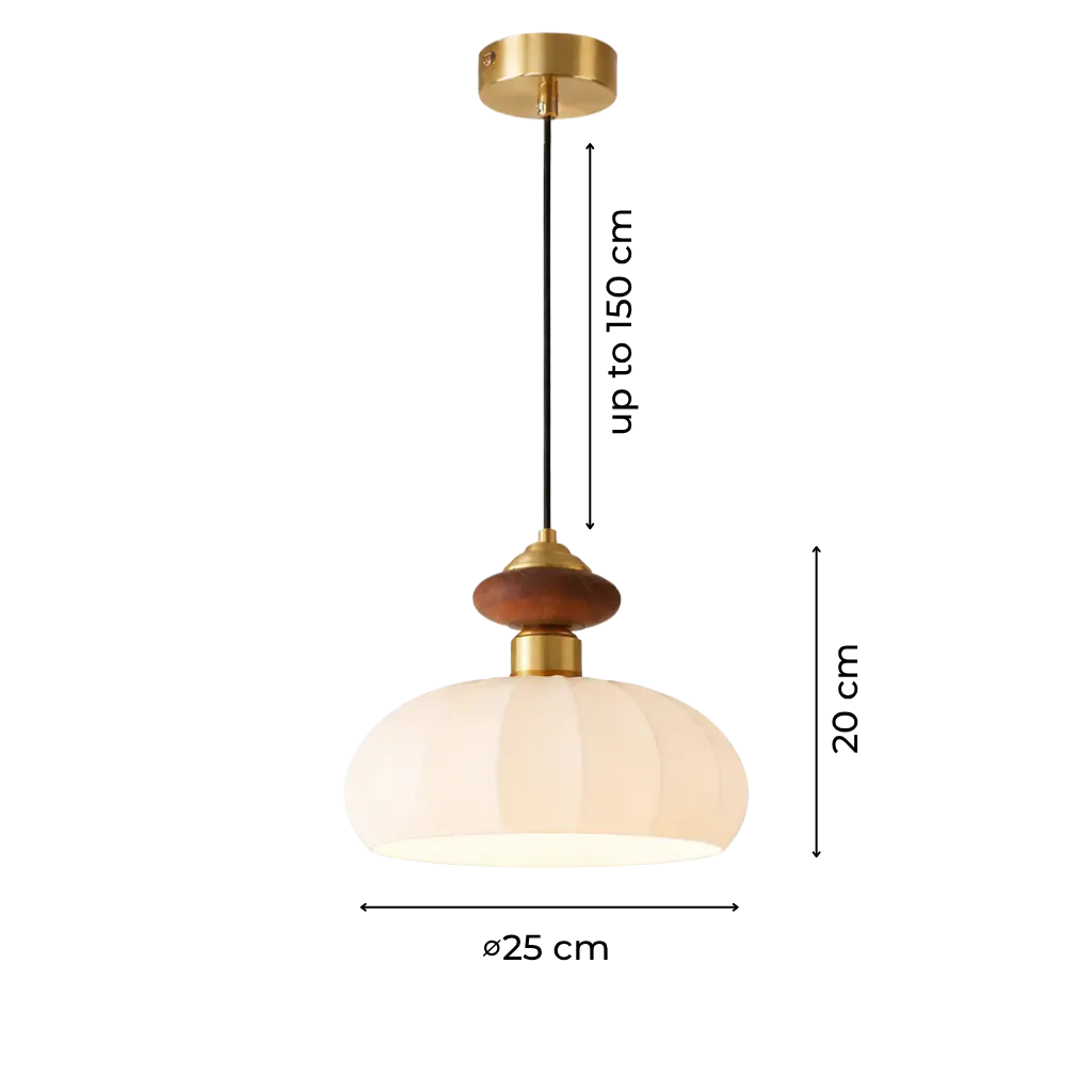 Arbor Contemporary Glass & Wood Pendant