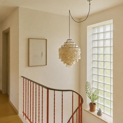 Ariaya Italian Vintage Natural Seashell Pendant Light